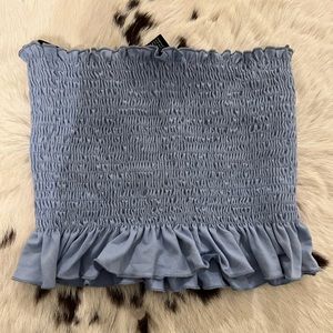 blue tube top